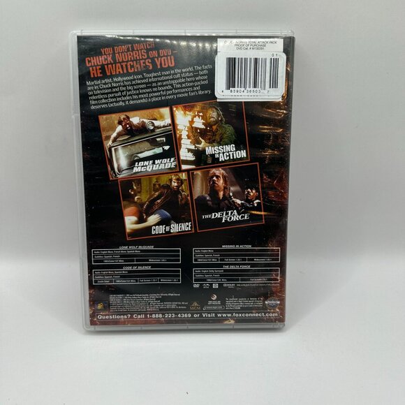 Chuck Norris Total Attack Pack Four Movie Collection DVD Lone Wolf Delta Action - Picture 3 of 6
